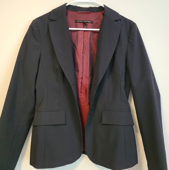 SANDRA ANGELOZZI Tailored Black Blazer Jacket Coat size 34 - Picture 3 of 8